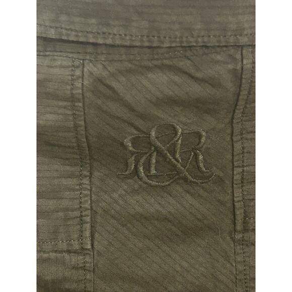 Rock & Republic Button Up Army Green Shirt Men's size M - Picture 5 of 5